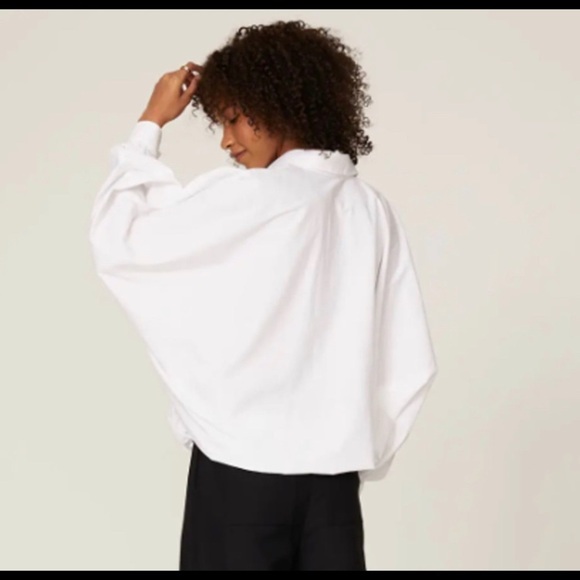 MOSSI Oversized Drawstring White Blouse 36 - Picture 2 of 7